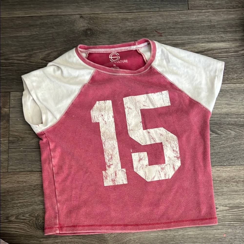 Pink and White Kids Raglan Shirt